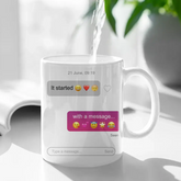 Tasse personnalisée, tout a commencé avec un message – anniversaire, cadeau d'amour pour le conjoint, les couples